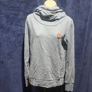 Naketano Light Gray Cowl Neck Sweater